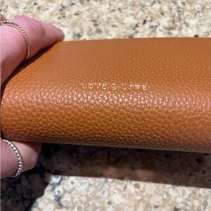 Love & Lore Tan Vegan Leather Wallet, VGC